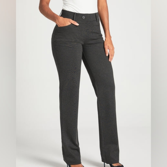 Betabrand Pants - Betabrand Classic Dress Pant‎ Yoga Pant | Bootcut Size L Charcoal